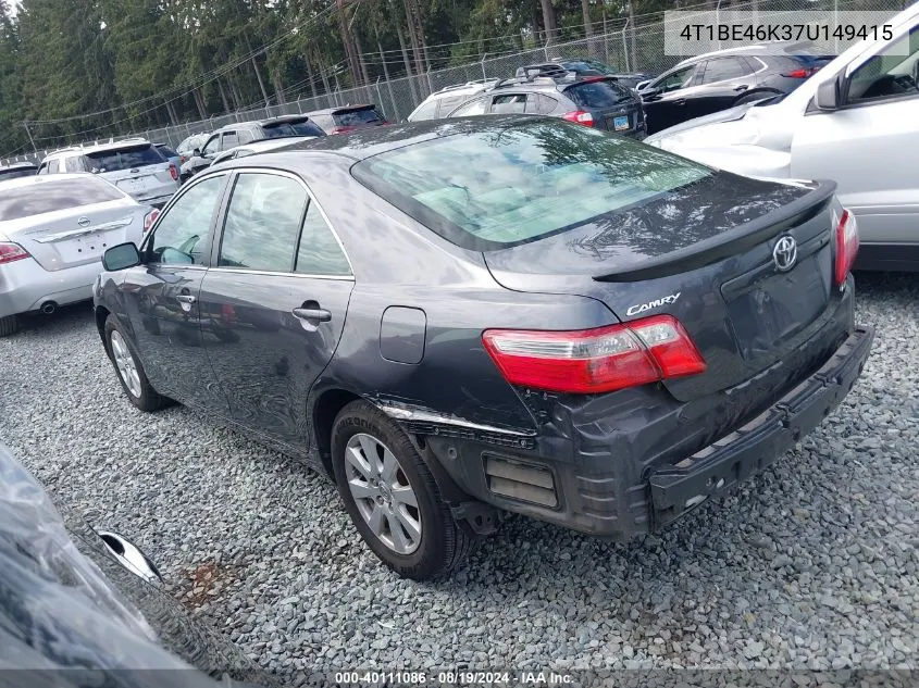 4T1BE46K37U149415 2007 Toyota Camry Le