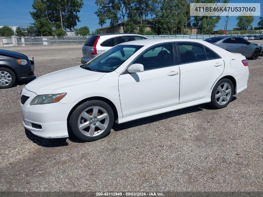 4T1BE46K47U537060 2007 Toyota Camry Se