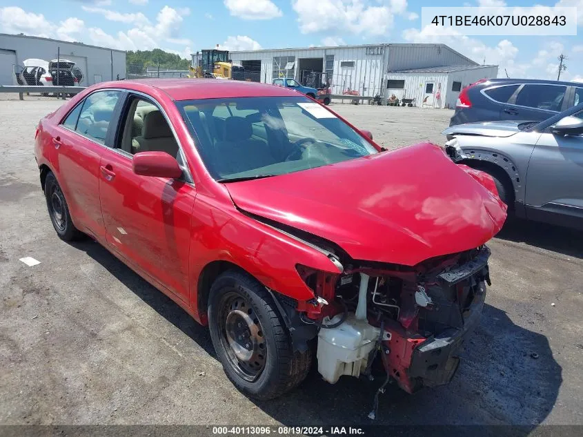 4T1BE46K07U028843 2007 Toyota Camry Le