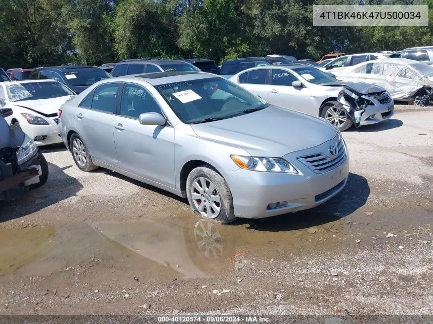 2007 Toyota Camry Xle V6 VIN: 4T1BK46K47U500034 Lot: 40120574