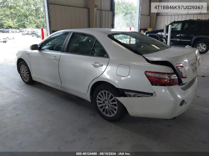 2007 Toyota Camry Hybrid VIN: 4T1BB46K97U029367 Lot: 40124490