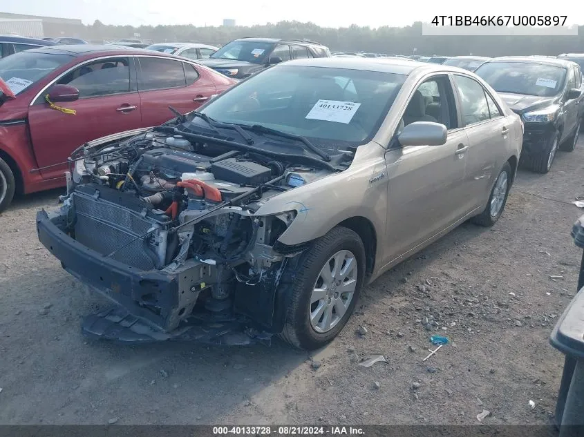 4T1BB46K67U005897 2007 Toyota Camry Hybrid