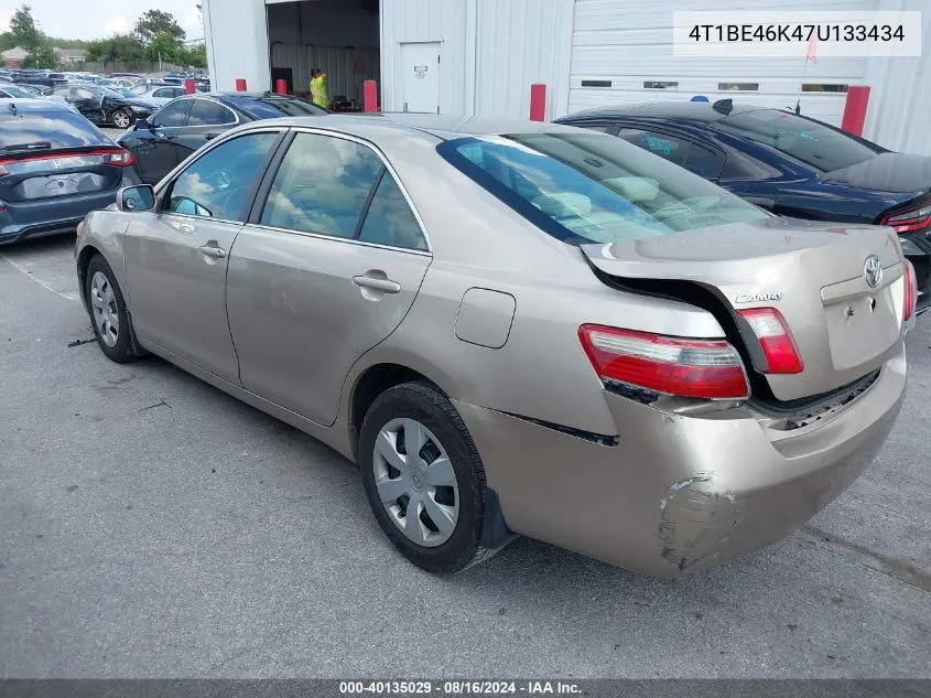 4T1BE46K47U133434 2007 Toyota Camry Le