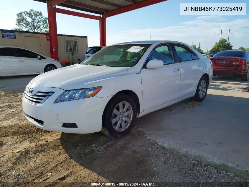 JTNBB46K773025419 2007 Toyota Camry Hybrid