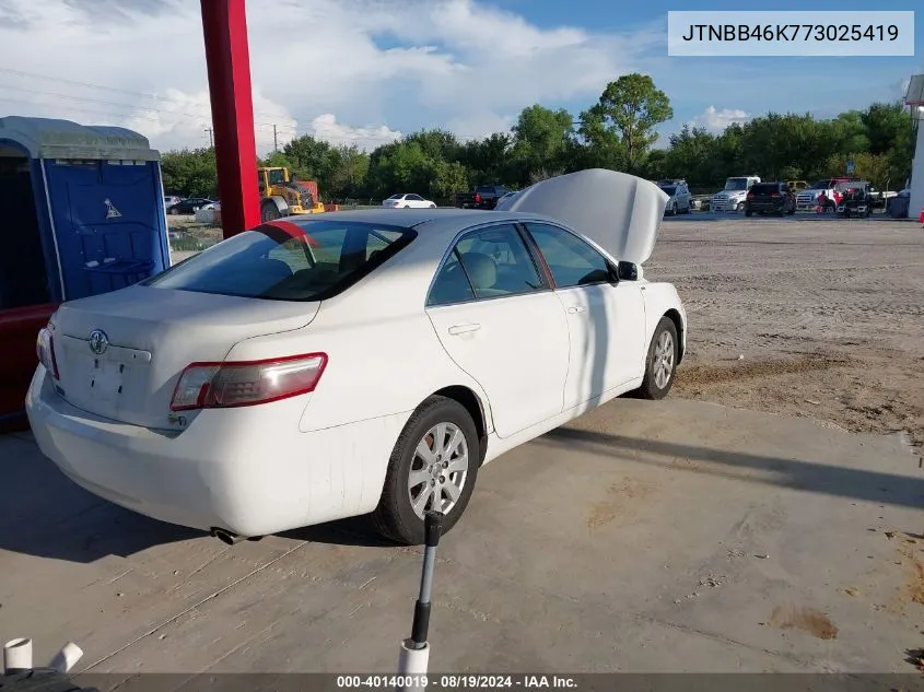 2007 Toyota Camry Hybrid VIN: JTNBB46K773025419 Lot: 40140019