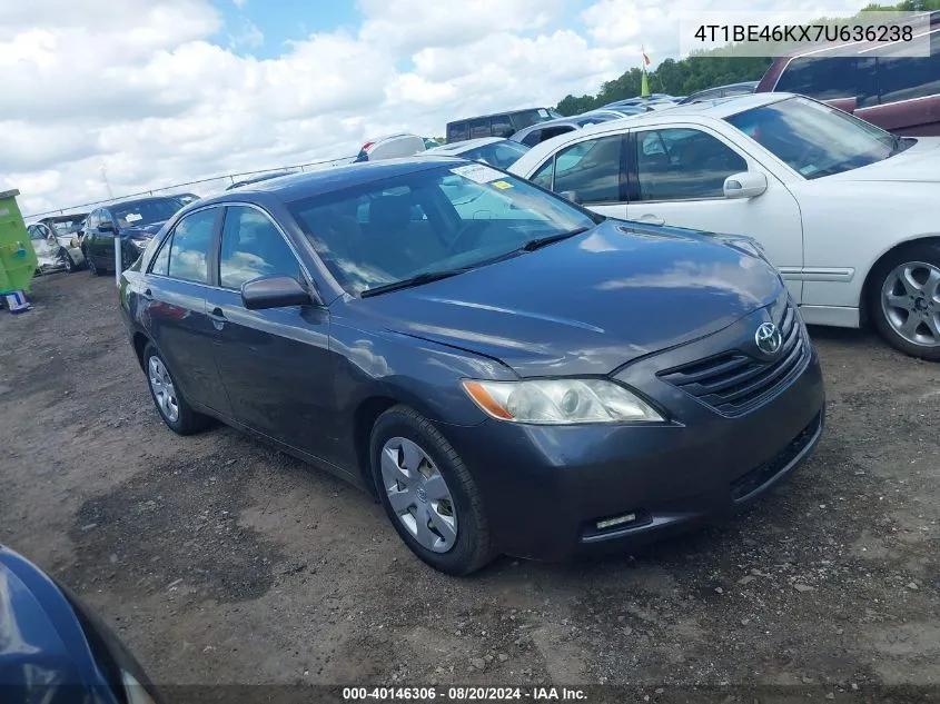 2007 Toyota Camry Ce/Le/Xle/Se VIN: 4T1BE46KX7U636238 Lot: 40146306