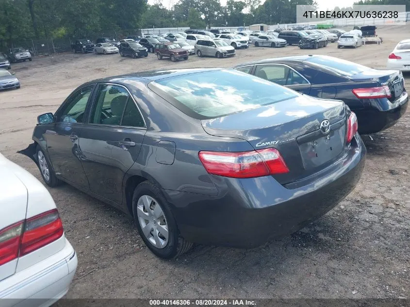 2007 Toyota Camry Ce/Le/Xle/Se VIN: 4T1BE46KX7U636238 Lot: 40146306