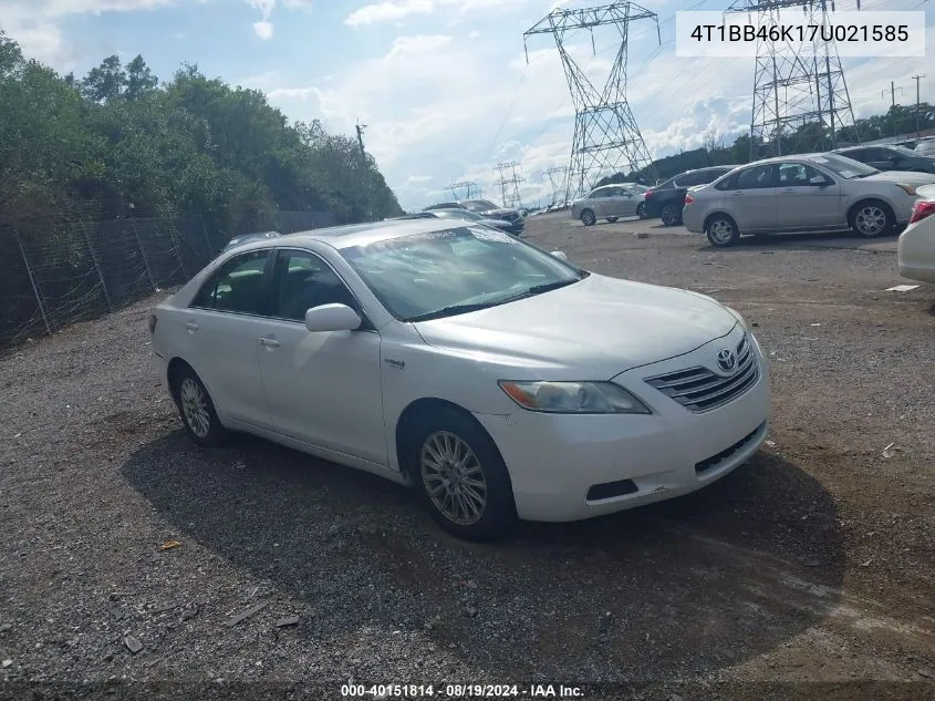 4T1BB46K17U021585 2007 Toyota Camry Hybrid