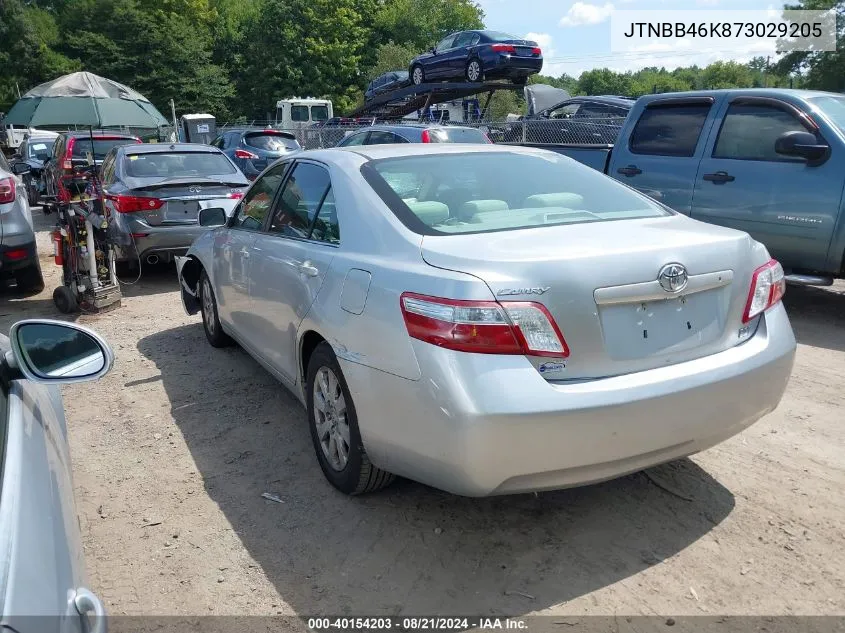 2007 Toyota Camry Hybrid VIN: JTNBB46K873029205 Lot: 40154203