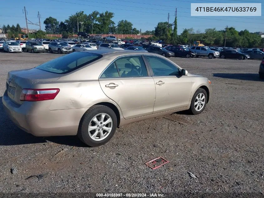 4T1BE46K47U633769 2007 Toyota Camry Le