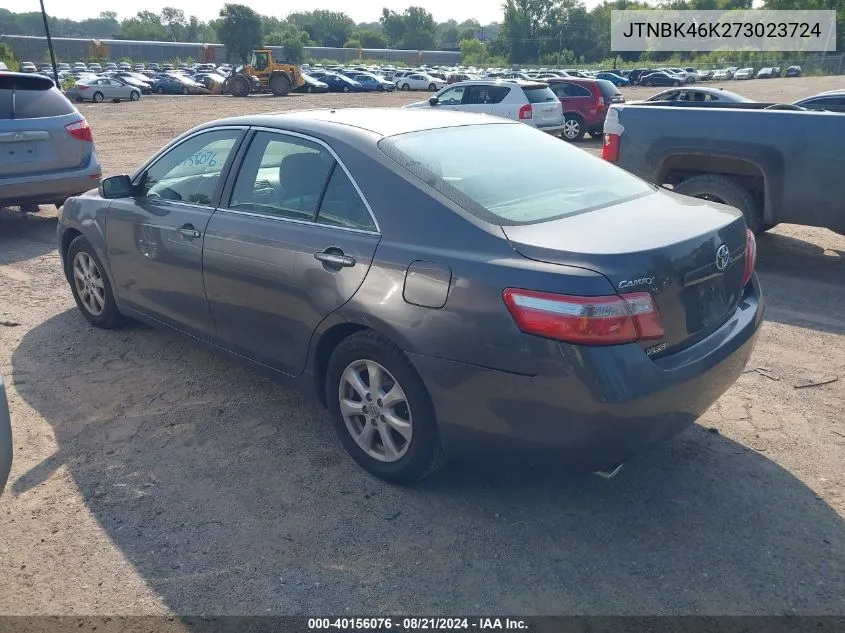 JTNBK46K273023724 2007 Toyota Camry Le V6