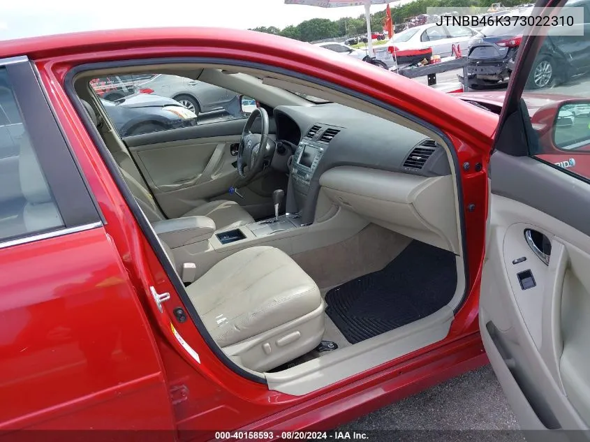 2007 Toyota Camry Hybrid VIN: JTNBB46K373022310 Lot: 40158593