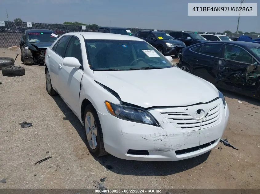 2007 Toyota Camry Le VIN: 4T1BE46K97U662863 Lot: 40159023