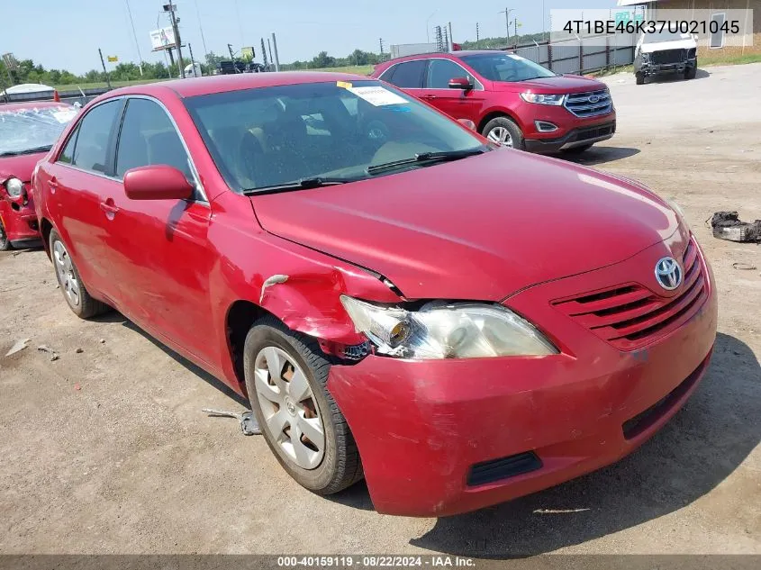 2007 Toyota Camry Le VIN: 4T1BE46K37U021045 Lot: 40159119