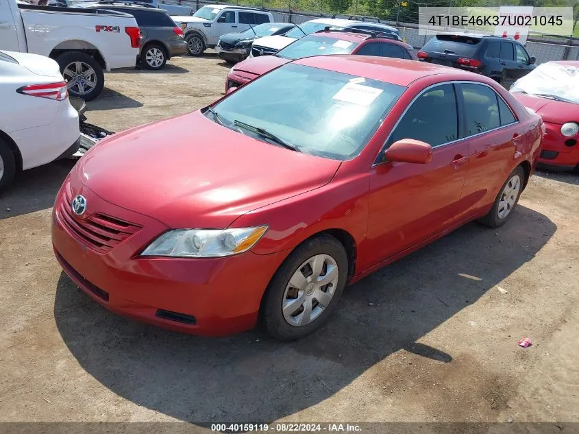 2007 Toyota Camry Le VIN: 4T1BE46K37U021045 Lot: 40159119