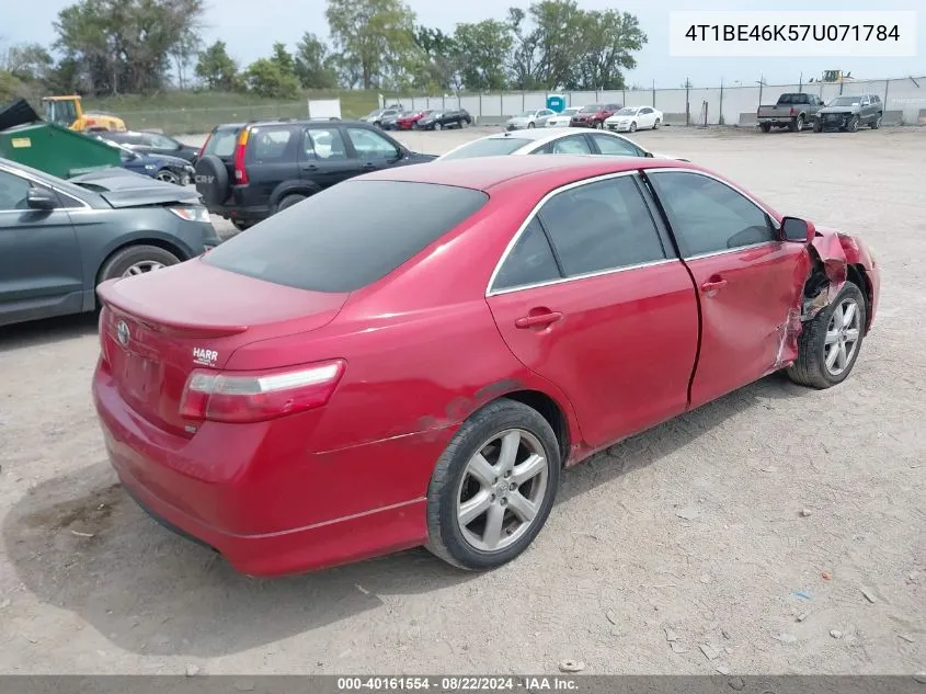 4T1BE46K57U071784 2007 Toyota Camry Se