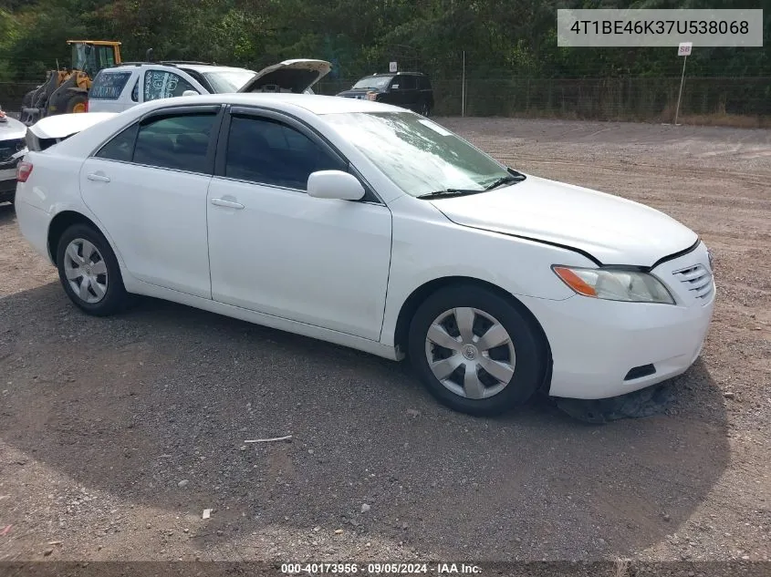 4T1BE46K37U538068 2007 Toyota Camry Le