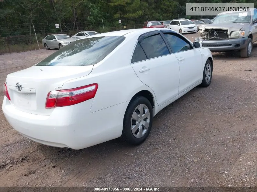 4T1BE46K37U538068 2007 Toyota Camry Le