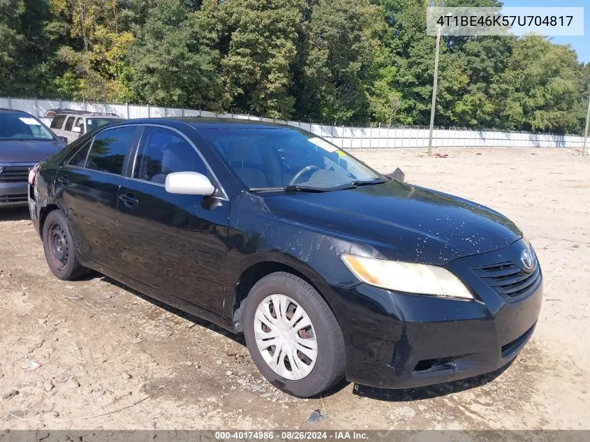 4T1BE46K57U704817 2007 Toyota Camry Ce