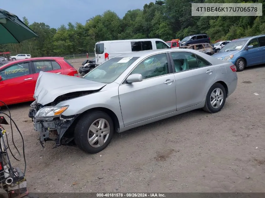 4T1BE46K17U706578 2007 Toyota Camry Le