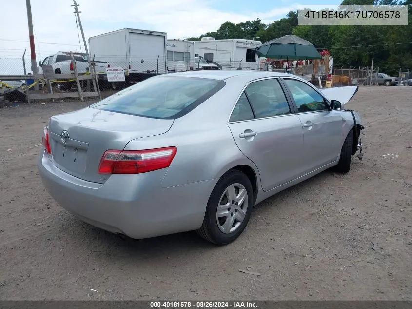 4T1BE46K17U706578 2007 Toyota Camry Le