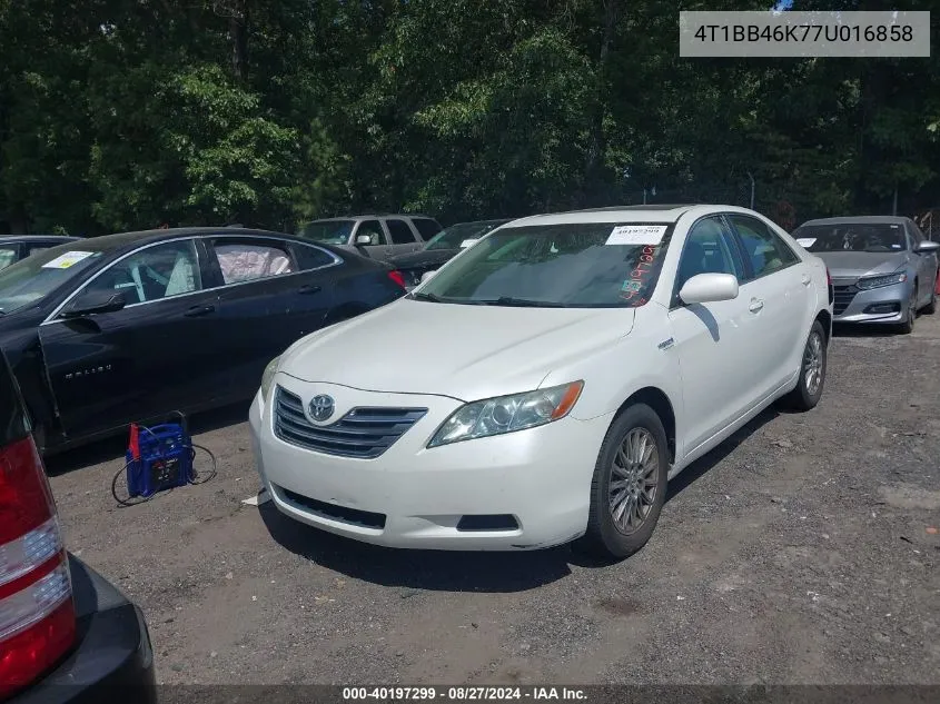 2007 Toyota Camry Hybrid VIN: 4T1BB46K77U016858 Lot: 40197299