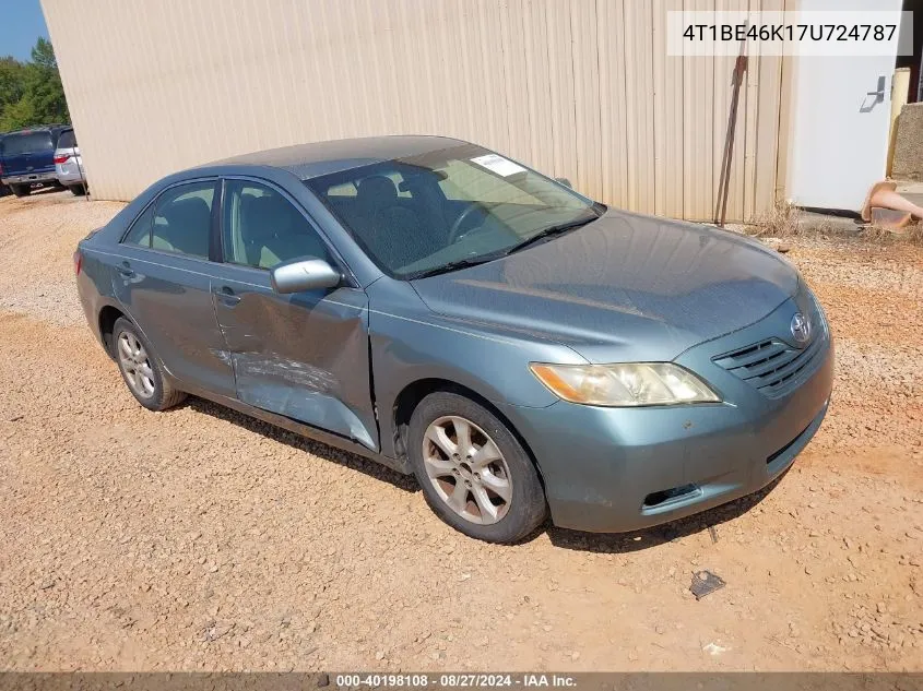 4T1BE46K17U724787 2007 Toyota Camry Le