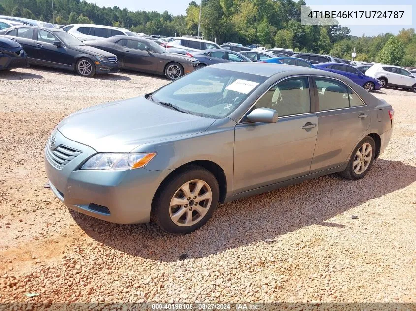 4T1BE46K17U724787 2007 Toyota Camry Le