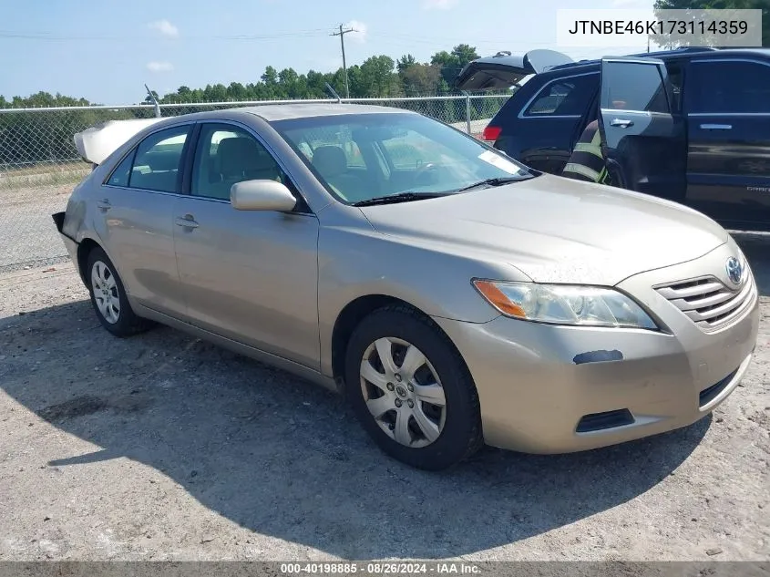 JTNBE46K173114359 2007 Toyota Camry Le