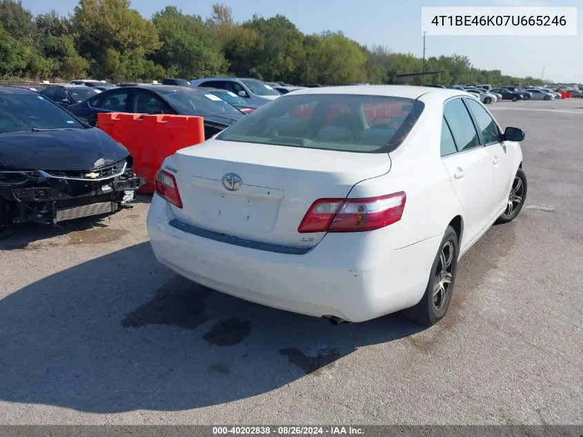 4T1BE46K07U665246 2007 Toyota Camry Le