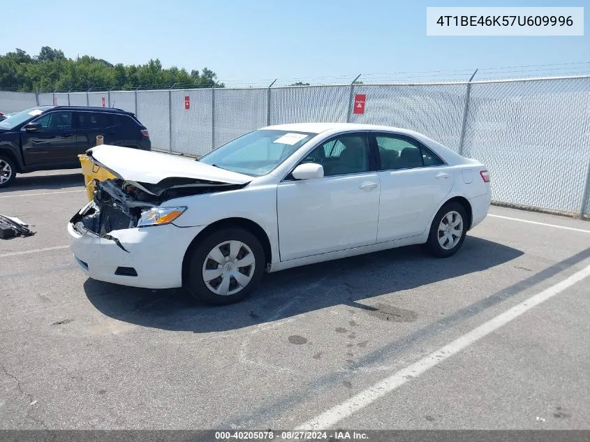 2007 Toyota Camry Le VIN: 4T1BE46K57U609996 Lot: 40205078