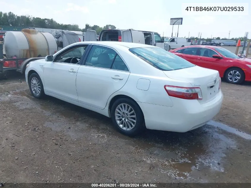 2007 Toyota Camry Hybrid VIN: 4T1BB46K07U029533 Lot: 40206201