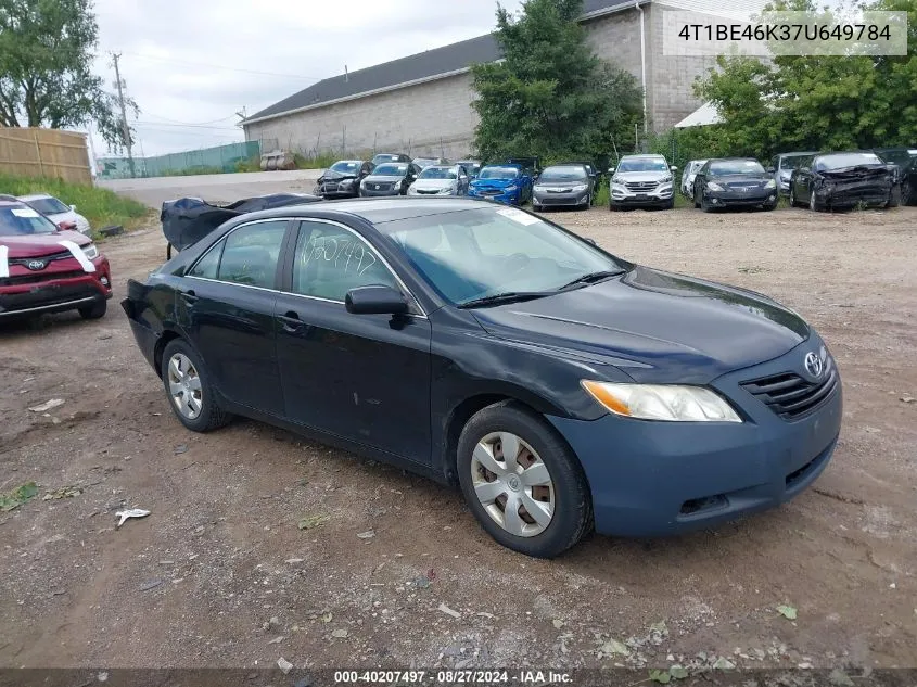 2007 Toyota Camry Le VIN: 4T1BE46K37U649784 Lot: 40207497