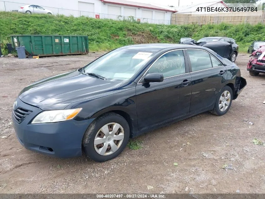 2007 Toyota Camry Le VIN: 4T1BE46K37U649784 Lot: 40207497