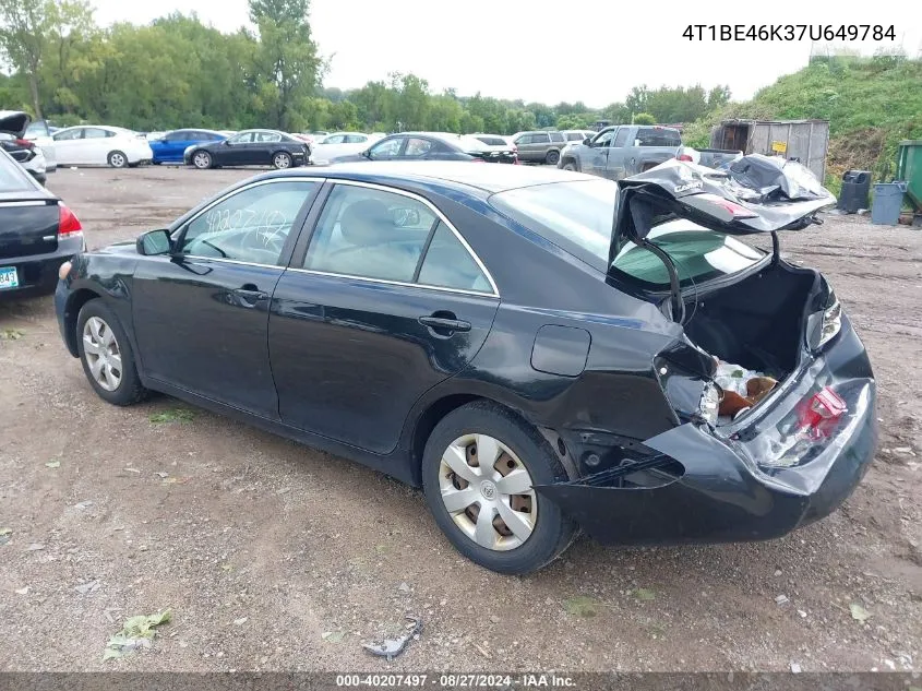 2007 Toyota Camry Le VIN: 4T1BE46K37U649784 Lot: 40207497