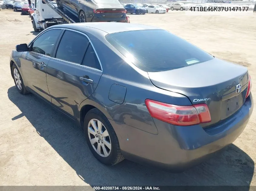 2007 Toyota Camry Xle VIN: 4T1BE46K37U147177 Lot: 40208734