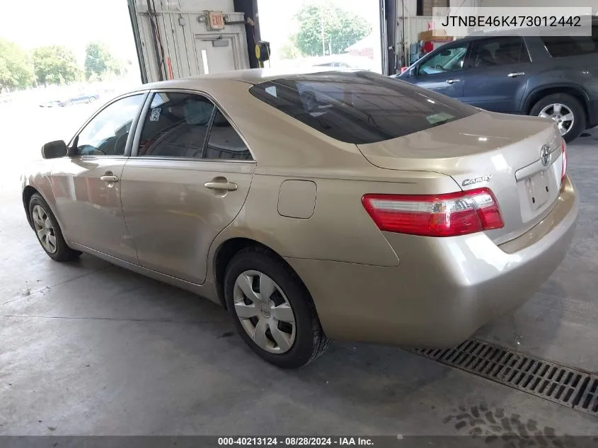 JTNBE46K473012442 2007 Toyota Camry Le