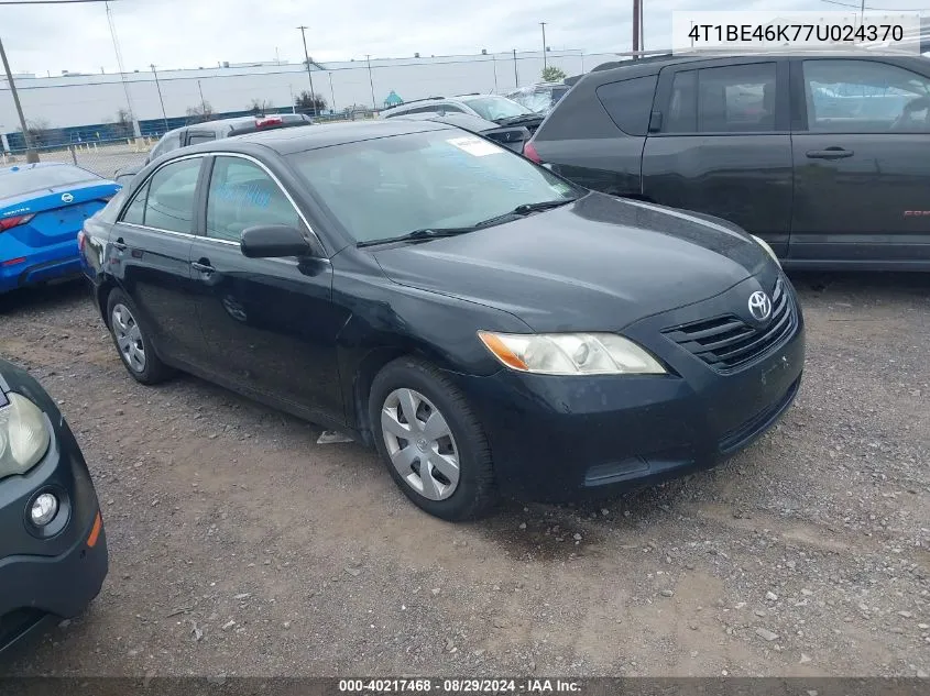 4T1BE46K77U024370 2007 Toyota Camry Le