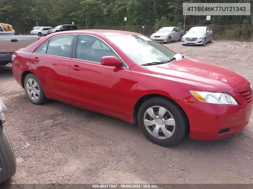 4T1BE46K77U121343 2007 Toyota Camry Le