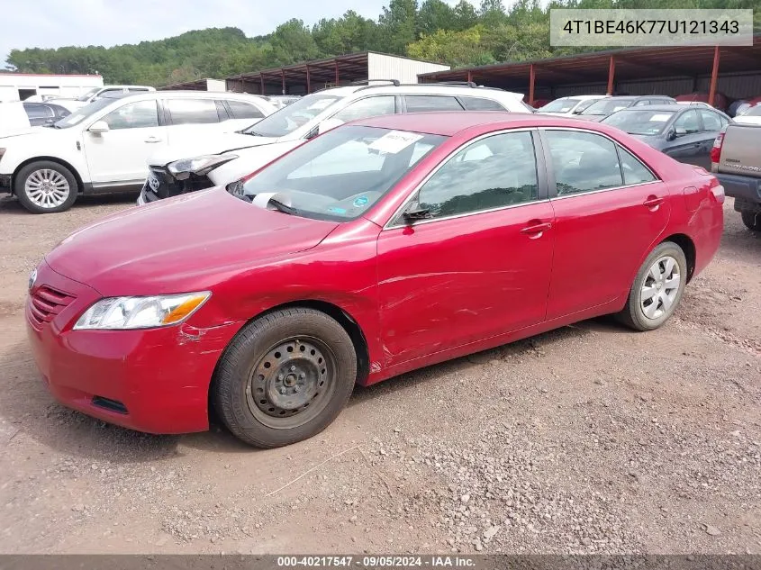 2007 Toyota Camry Le VIN: 4T1BE46K77U121343 Lot: 40217547