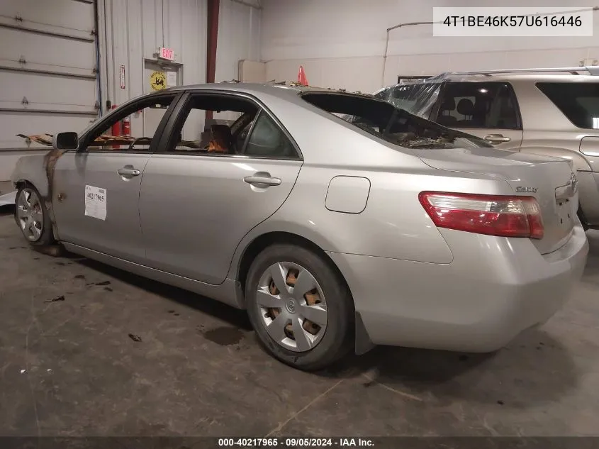 2007 Toyota Camry Ce/Le/Xle/Se VIN: 4T1BE46K57U616446 Lot: 40217965