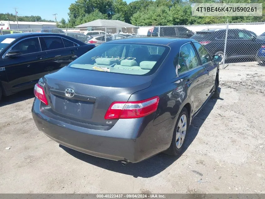 2007 Toyota Camry Le VIN: 4T1BE46K47U590261 Lot: 40223437