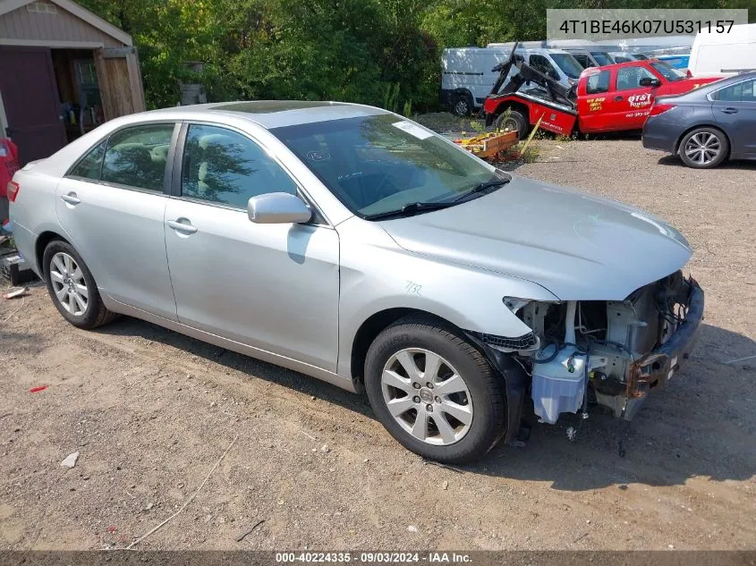 2007 Toyota Camry Xle VIN: 4T1BE46K07U531157 Lot: 40224335