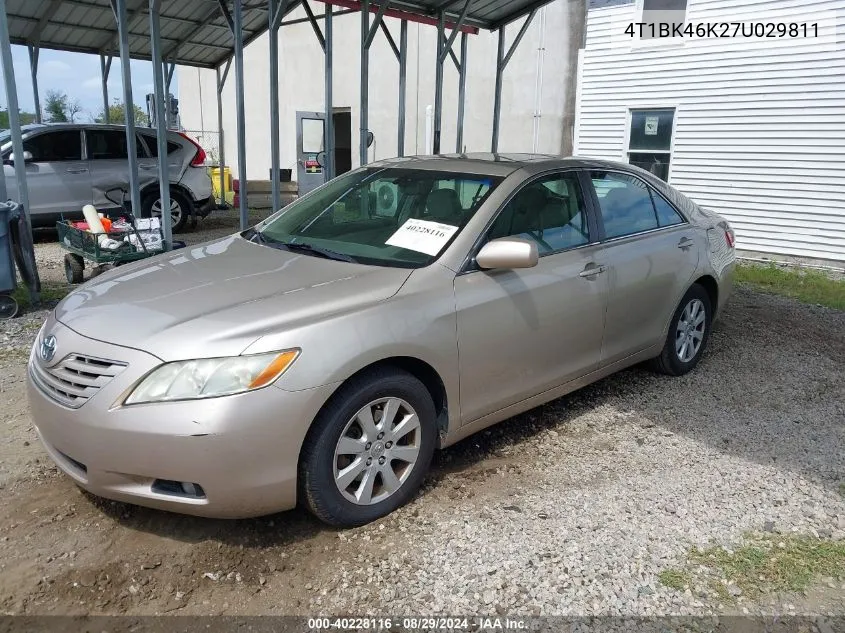 2007 Toyota Camry Xle V6 VIN: 4T1BK46K27U029811 Lot: 40228116