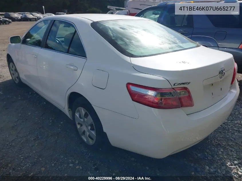 2007 Toyota Camry Le VIN: 4T1BE46K07U665277 Lot: 40229996