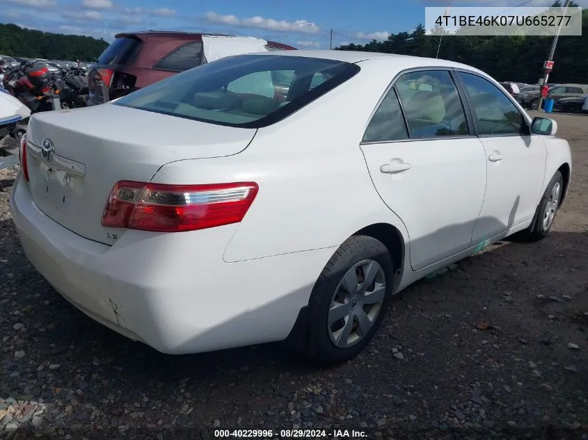 2007 Toyota Camry Le VIN: 4T1BE46K07U665277 Lot: 40229996