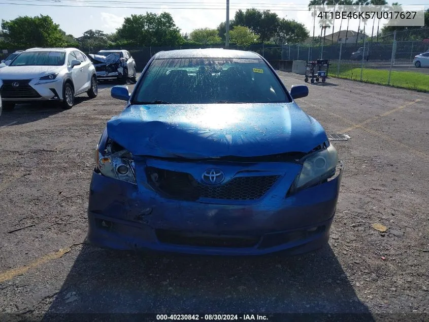 2007 Toyota Camry Se VIN: 4T1BE46K57U017627 Lot: 40230842