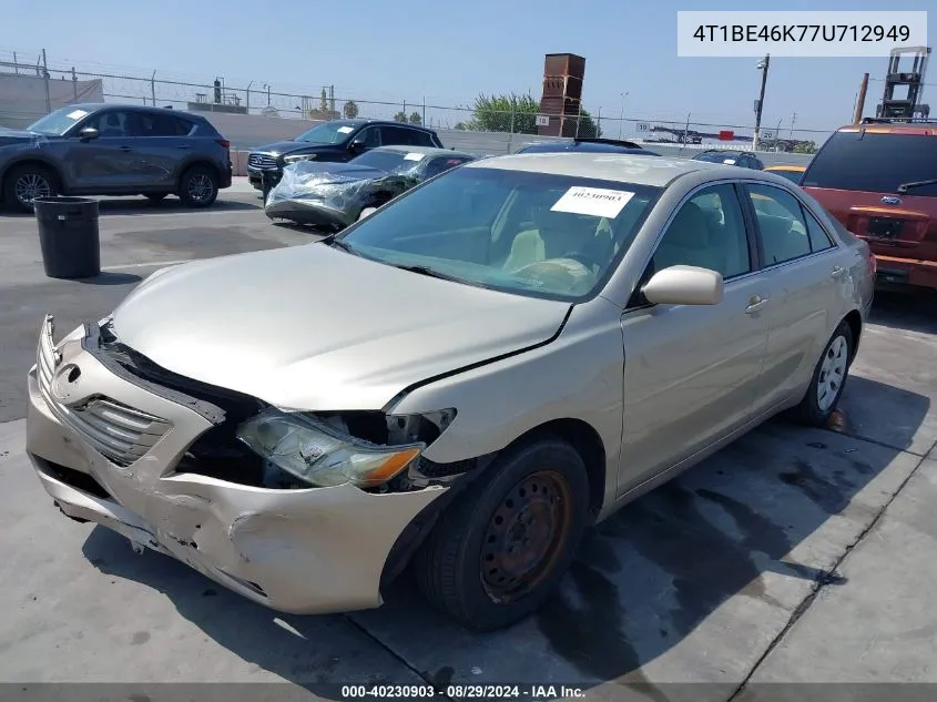 2007 Toyota Camry Le VIN: 4T1BE46K77U712949 Lot: 40230903