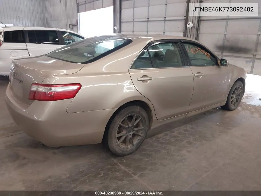 2007 Toyota Camry Le VIN: JTNBE46K773092402 Lot: 40230988