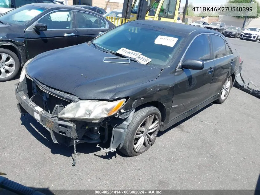 2007 Toyota Camry Se V6 VIN: 4T1BK46K27U540399 Lot: 40231414